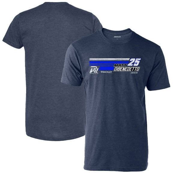 Men's Checkered Flag Sports  Heather Navy Matt DiBenedetto  Hot Lap T-Shirt