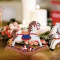thumbnail image 5 of Horse Rocking Decoration Animal Figurine Xmas Figurines Hobbyhorse Christmas Landscape Chair Mini Wooden Statue, 5 of 8