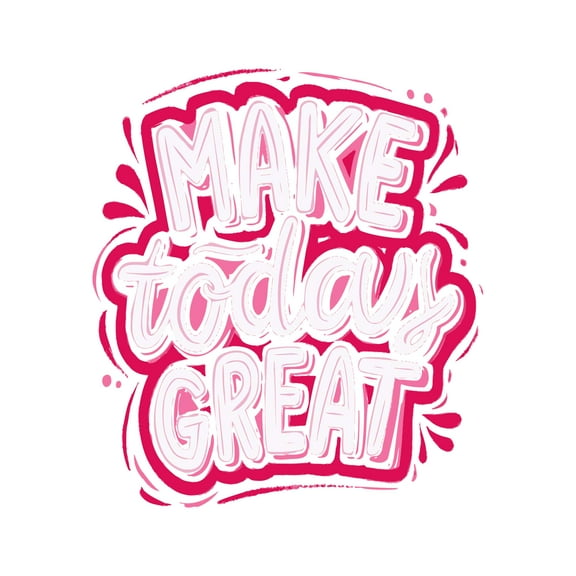 Make Today Great Motivating Empowering Uplifting Quote Wall Art Sticker Designs Vinyl Stickers For Home House Walls Rooms Windows Bedroom Decoration Size (12x12 inch)