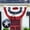 2x4 Ft-1 Pack, variant on 2x4 Ft American Pleated Fan Flag USA Bunting 4th of July Flags Decor Outside Porch Garden Banner Embroidered Patriotic Stars & Sewn Stripes Canvas Header Brass Grommets