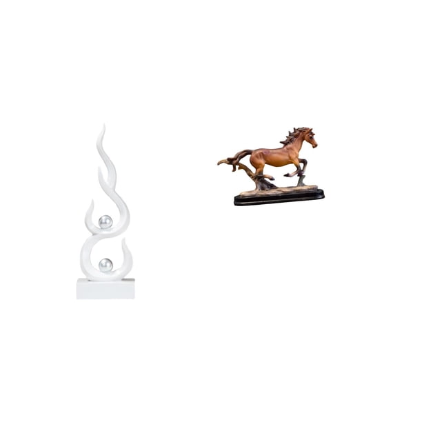 Escultura abstracta de fuego,Estatua de arte abstracto,adorno decorativo para el hogar,Figura de caballo,Escultura de caballo en miniatura coleccionable,Estatua de animal de adorno de caballo