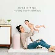 Ubbi Stainless Steel Diaper Pail, Odor Locking, No Special Bag Required, Award-Winning, Registry Must-Have, Blush Pink