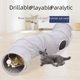 thumbnail image 2 of Juguete túnel para gatos en forma de S de gamuza para mascotas, juguete plegable con canal para gatos, 2 of 5