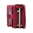 thumbnail image 3 of Julia Buxton Women's Heiress Checkbook Wallet Leather, Red, 3 of 4