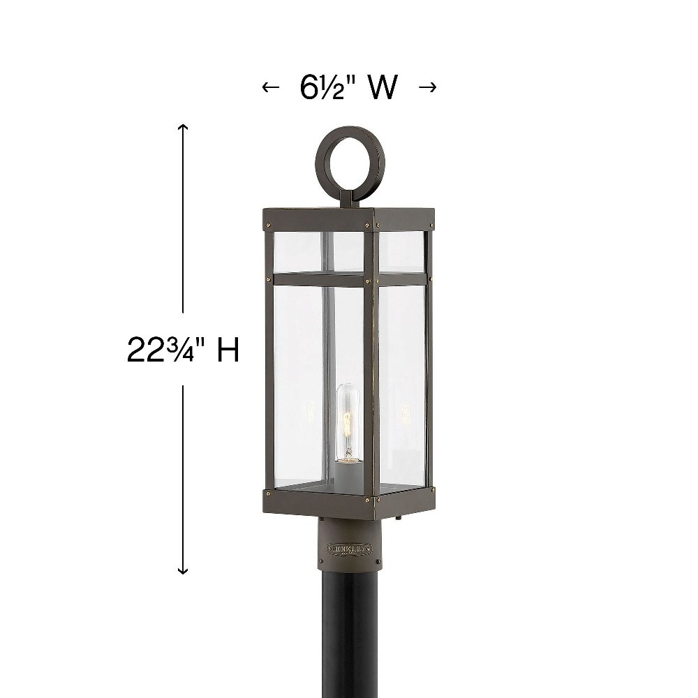 Hinkley Lighting - Porter - 1 Light Medium Outdoor Post or Pier Mount Lantern in