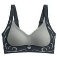 thumbnail image 1 of Soutiens-gorge de Sport pour Femmes, Super Rassemblement Doux Confortable Rassemblement Lingerie Sans Armatures, Gris M-3TG,, 1 of 5