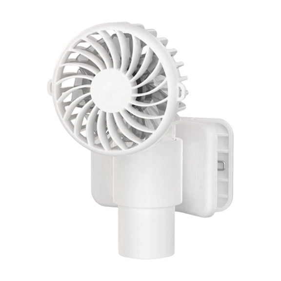Quiet Umbrella Clip Fan with USB Charging, Portable Mini Handheld Fan for Office, Golf and Outdoor Camping, 3 Speed Relief, White