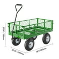thumbnail image 6 of KFFKFF Mesh Steel Garden Cart 900 Lbs, 38 x 22 " Heavy Duty Utility Wagon Cart, Metal Garden Trolley with 10" Wheels, Removable Mesh Sides, 180°Swiveling Handle (Green), 6 of 9