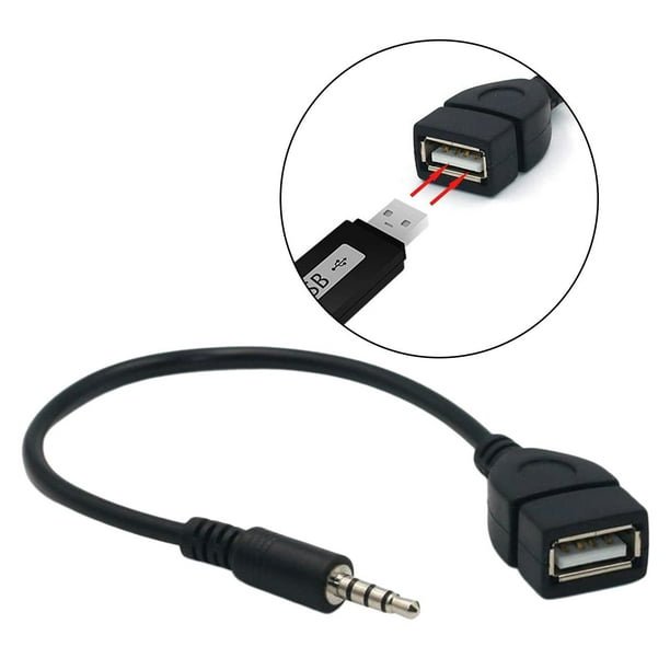 Cable Adaptador USB A 3.5 Mm Para Coche - Conecta Tu USB Al Estereo Y Suena Mejor - Ideal Para Música MP3