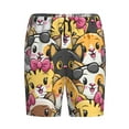 thumbnail image 4 of Naloa Cute Cat Cartoon Men's Short Pajama Pants, Lounge Comfort Shorts with Elasticized Waistband and Side Pockets - Large, 4 of 9