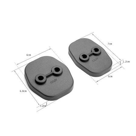 M Buder Premium Rubber Car Door Lock Protective Covers Waterproof Guards Replacement for Peugeot 3008 308 408 508 and Citroen C-Elysee C4L C5 Auto Latch Decoration Sleek Trim Set, Pack of 4