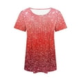 thumbnail image 4 of Otvok Fashionable Women's Casual Short Sleeved Loose Round Neck Solid Color, 4 of 6