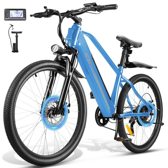 ZNH Powerful 750w Electric Bike for Adults,E-Bicycle w 48V 13AH Removable Battery,26'' Electric Mountain Bike for Men,UL2849,7-Speed,Blue
