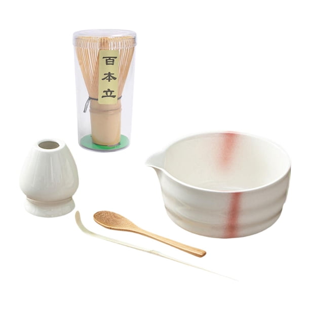 Matcha Tea Juego de té japonés preparando la de té de Matcha Bowl para regalos de amigos Rojo