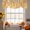 Yellow, Orange, variant on Thanksgiving Tie Up Valance Curtains for Windows, Kitchen Curtains Window Treatments, Botanical Branches Leaves Flowers Plaid Short Window Shades Valances for Bedroom Bathroom Cafe 42"x12"
