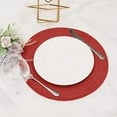 thumbnail image 5 of Xiao Hua Juego de 6 manteles individuales redondos trenzados de 38 cm, lavables, para mesa de comedor y cocina (rojo, 6 unidades), 5 of 5