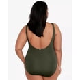 thumbnail image 2 of Lauren Ralph Lauren Women's Plus Lace-Up One-Piece Swimsuit  (22W, Olive), 2 of 4