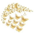 thumbnail image 4 of Decoración de pared de mariposa dorada, 72 piezas, decoración de pared de mariposa, pegatina de pared de mariposa D, decoración de fiesta de mariposa, rendimiento de primer nivel, 4 of 8