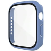 2 Pack Hard PC Case Compatible with Apple Watch Series 6 SE Series 5 Series 4 42mm with Tempered Glass Screen Protector, Full Coverage, Touch Sensitive, Ultra-Thin HD Bumper - Baby Blue