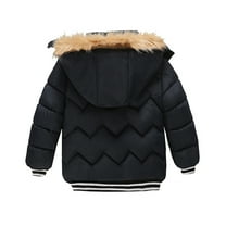 Aayomet Boys Winter Coat Boys Quilted Waterproof Winter Coat Warm Thicken Puffer Jacket Parka with Hood,Black 18-24 Months
