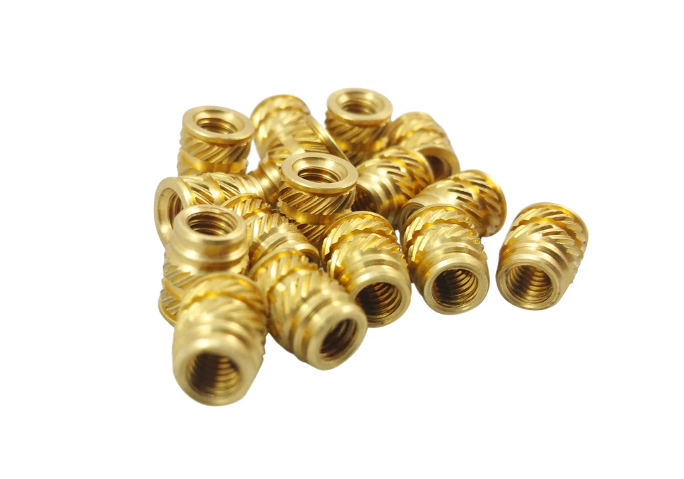 CIRCLE- 50X #10-32 Long Brass Threaded Heat Set Inserts For Plastic 3D Printing Metal