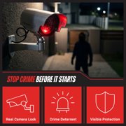 Stalwart Dummy Fake Security Camera Decoy with Red Flashing LED and Adjustable Mount