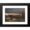 thumbnail image 2 of Richard Banks Harraden 24x18 Black Modern Framed Museum Art Print Titled - Procession of Boats on the River Cam Below Clare College, Cambridge (Early 19th Century), 2 of 5