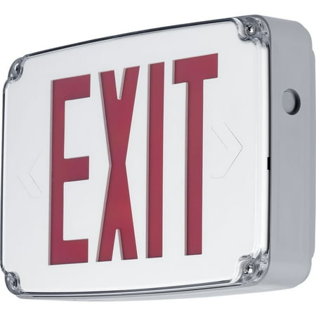 Progress Lighting Pewle-Sr-30 Double Sided Red Led Exit Sign For End, Ceiling, Or Wall