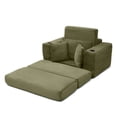 thumbnail image 3 of 52.4" Boneless Chaise Lounge Chair Indoor-Oversized Cloud-Like Cozy Comfy Modular 3-In-1 Sofa Bed for Reading, Living Room& Bedroom Corduroy Couch Sleeper (Green), 3 of 11