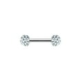 thumbnail image 6 of Pair of Nipple Rings Piercing Barbell w/ Ferido CZ Gem Ends - 9 Colors Available, 6 of 9