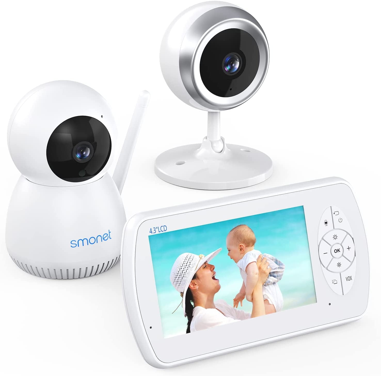 Babyphone Vidéo Dr.Care NovaView 2 Caméras - Écran 5" 1080P, Vision Nuit, 5000mAh, Sans WiFi
