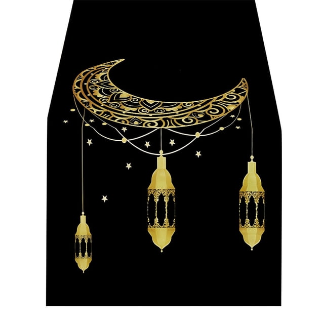 zhangmingg Stylish Polyester Tablecloth Featuring Celestial Star Moon Design for Easy Holiday Party Home Celebration Dining