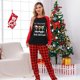thumbnail image 2 of Pijama navideño A juego para mujer, I am Dreaming of A Wine, conjunto de pijamas grises para mujer, 2 of 4