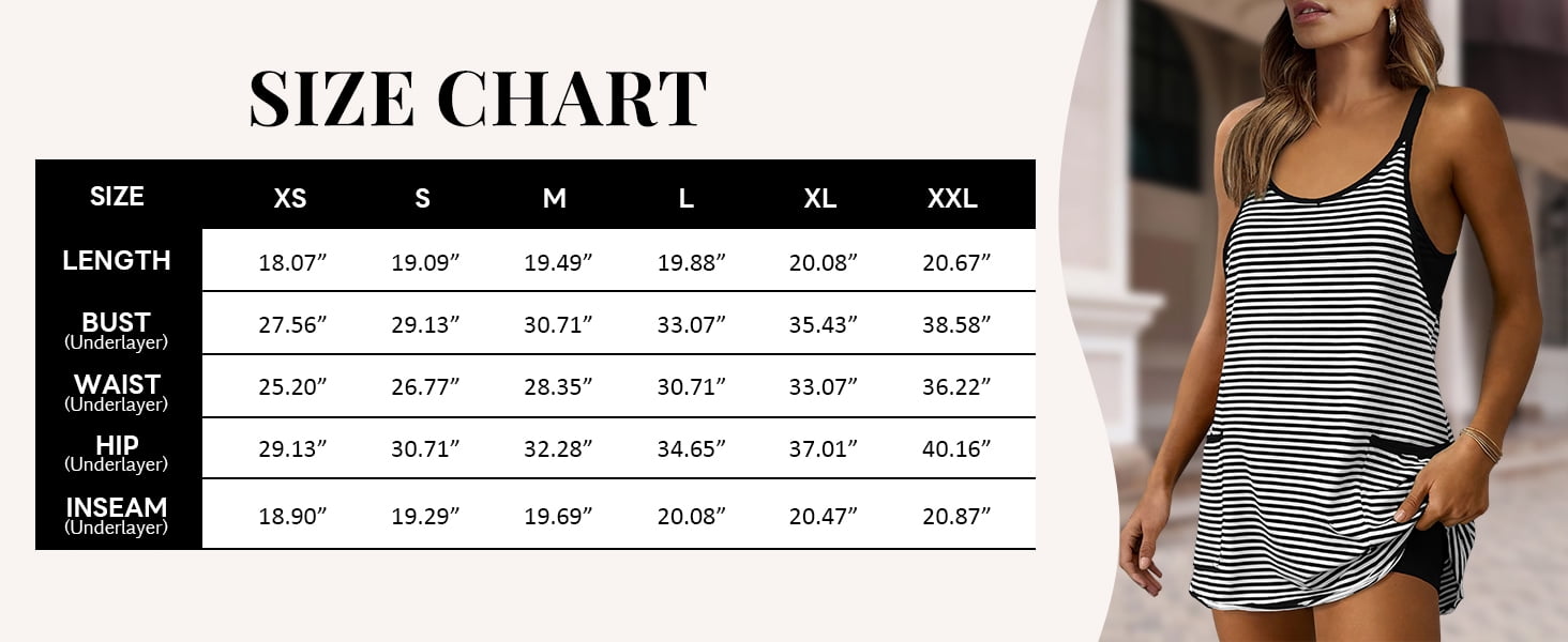 PUWEI Women's Striped Athletic Mini Dress Summer Sleeveless Built-in Shorts Tennis Workout Romper