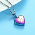 thumbnail image 3 of Pet Cremation Jewelry for Ashes Pendant Paw Print Pet Heart Urn Necklace Memorial Keepsake Jewelry for Pet/Dog's/Cat's Ashes, 3 of 7