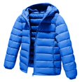 thumbnail image 2 of EnJoCho Kids Packable Hooded Puffer Jacket, Thermal Lightweight Windproof Outerwear, Warm Winter Coat, Unisex Boys Girls School Outerwear for Daily Commute and Weekend Outdoor Activities, 2 of 9