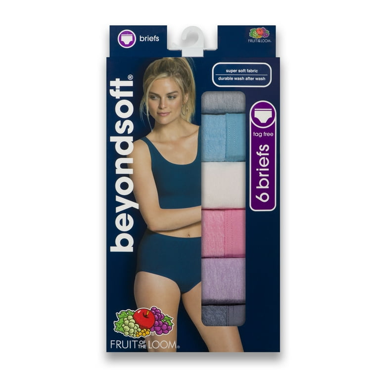Fruit of the Loom Women's Underwear Beyond Soft Panties (Regular & Plus, Plus  Size Brief-Cotton Blend-6 Pack, 9 price in UAE,  UAE