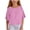 Purple, variant on Faraee Cotton Linen Shirts for Girls 2026 3/4 Sleeve Ruffle Hem Oversized Blouse Kids Loose Fit Crewneck Tops for Summer Beach Vacation 5-15 Years Black