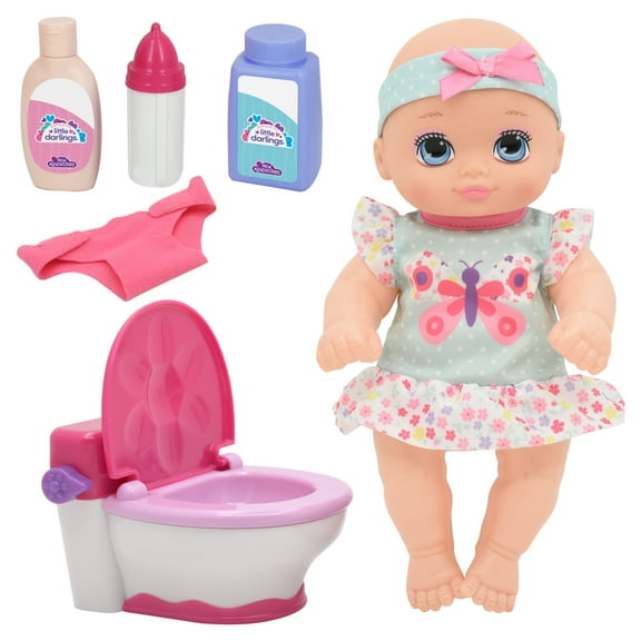 New Adventures - Little Darlings - It's My Potty 10 Inch Doll with Potty Chair