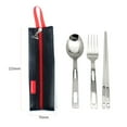 thumbnail image 4 of 3 PCS Flatware Outdoor Dishes Dinnerware Sets Travel Size Kit Stainless Chopsticks Stainless Steel Tableware Individual Travel, 4 of 5