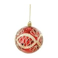 thumbnail image 2 of Horivan Glittering Red Light Up Christmas Ball Ornament 8cm Gold Electroplated Hanging Decoration for Holiday Tree Party Festive Decorations, 2 of 6
