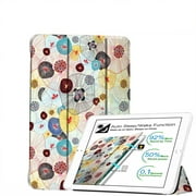 DuraSafe Cases iPad 9.7 Inch 5 6 Air 1 2 [iPad 5th 6th Air 1st 2nd ] A1893 A1954 A1822 A1823 A1566 A1567 A1474 A1475 A1476 Printed Smart Soft Silicone Transparent Front & Back Cover - Yarn Flowers