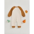 thumbnail image 5 of aturustex Infant Baby Thanksgiving Romper 0-12M Newborn Long Sleeve O Neck Jumpsuit Letter/Turkey Embroidery Bodysuits Pants Toddler Fashion Casual Daily Clothes for Boys Girls, 5 of 7