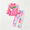 Pink-Rainbow, variant on Toddler Girls 2-Piece Set Pink Rainbow Heart & Star Sweatshirt, Colorful Gradient Pants, Long Sleeve Outfit, 5T