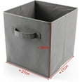 thumbnail image 4 of 4 Pieces Foldable Storage Box 27x27x28cm Folding Box Without Lid For Room Dividers Or Shelves, 4 of 6