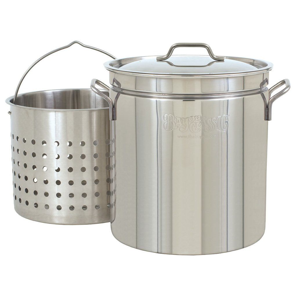 Bayou Classic 1201 10 Quart Aluminum Deep Frying Pot With Basket No Lid
