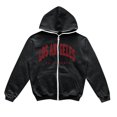 thumbnail image 4 of XIAOCHA Men's Los Angeles California Print Full Zip Hoodie Oversized Long Sleeve Hooded Sweatshirt With Kangaroo Pocket Retro Casual Hoodies, 4 of 4
