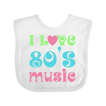 

Inktastic I Love 80 s Music Gift Baby Boy or Baby Girl Bib