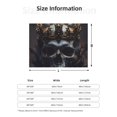 thumbnail image 3 of KLL Royal Skull With Golden Crown Print Fleece Throw Blanket, Horizontal Fleece Bedding Cute Soft Blankets Comfy Fleece Flannel Plush Home Decor for Couch & Bed -50"x40", 3 of 9