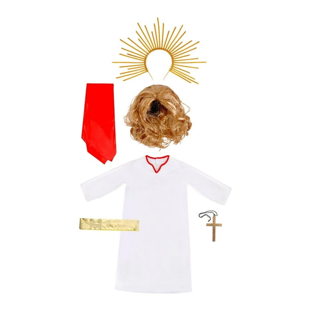 Conjunto de disfraz medieval de Jesús para niños, decoración, accesorios de moda para cumpleaños S
